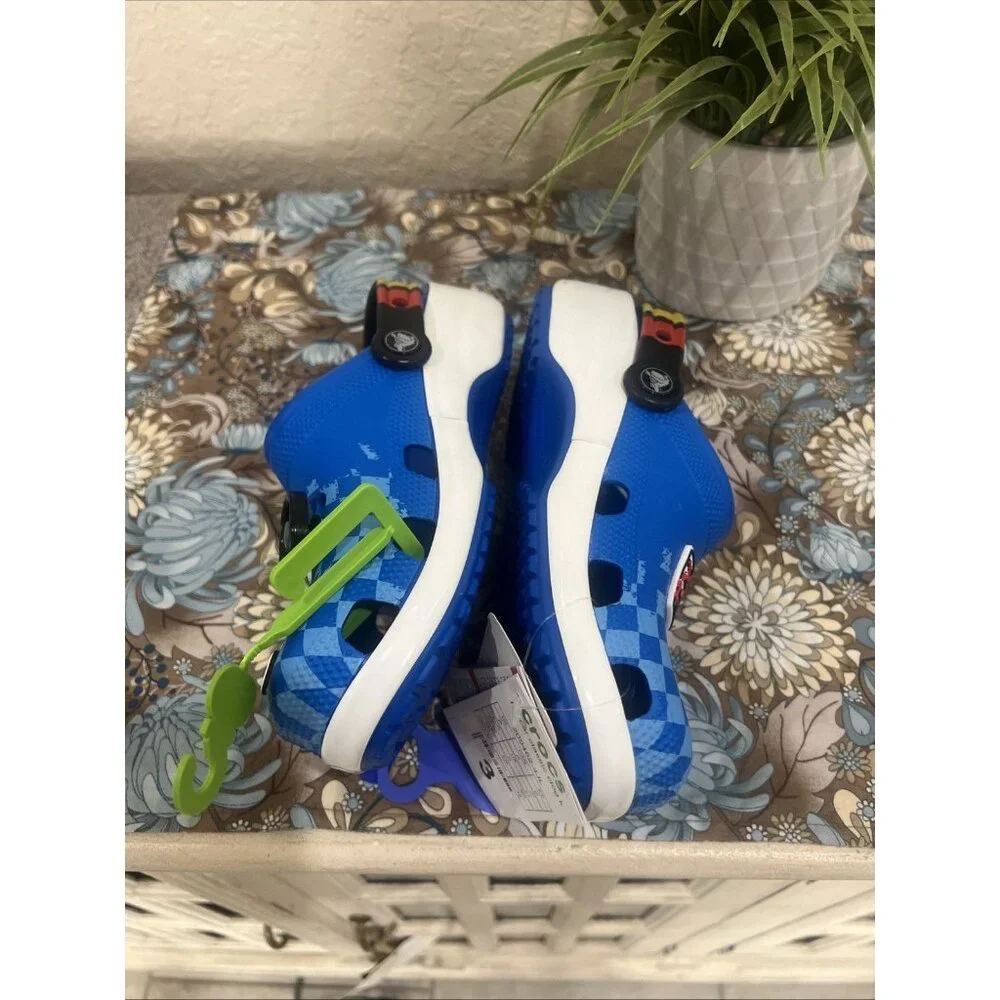 Crocs Unisex Kids NASCAR Bright Cobalt Durable Croslite Clog Size J 5